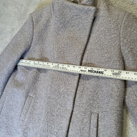 Kenneth Cole Womens Peacoat Size XL Gray Boucle Wool Fencer Collar - Picture 10 of 13